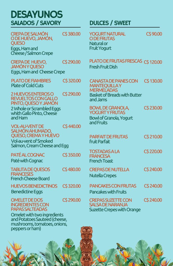 MENU DESAYUNO 2